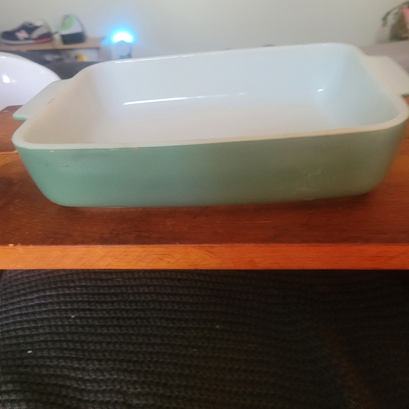 TEAL GREEN vintage pyrex baking dish ! - Picture 2 of 2